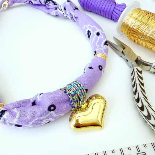 Lavender Bandana Necklace