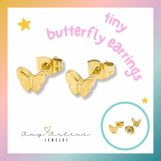 Tiny Butterfly Earrings