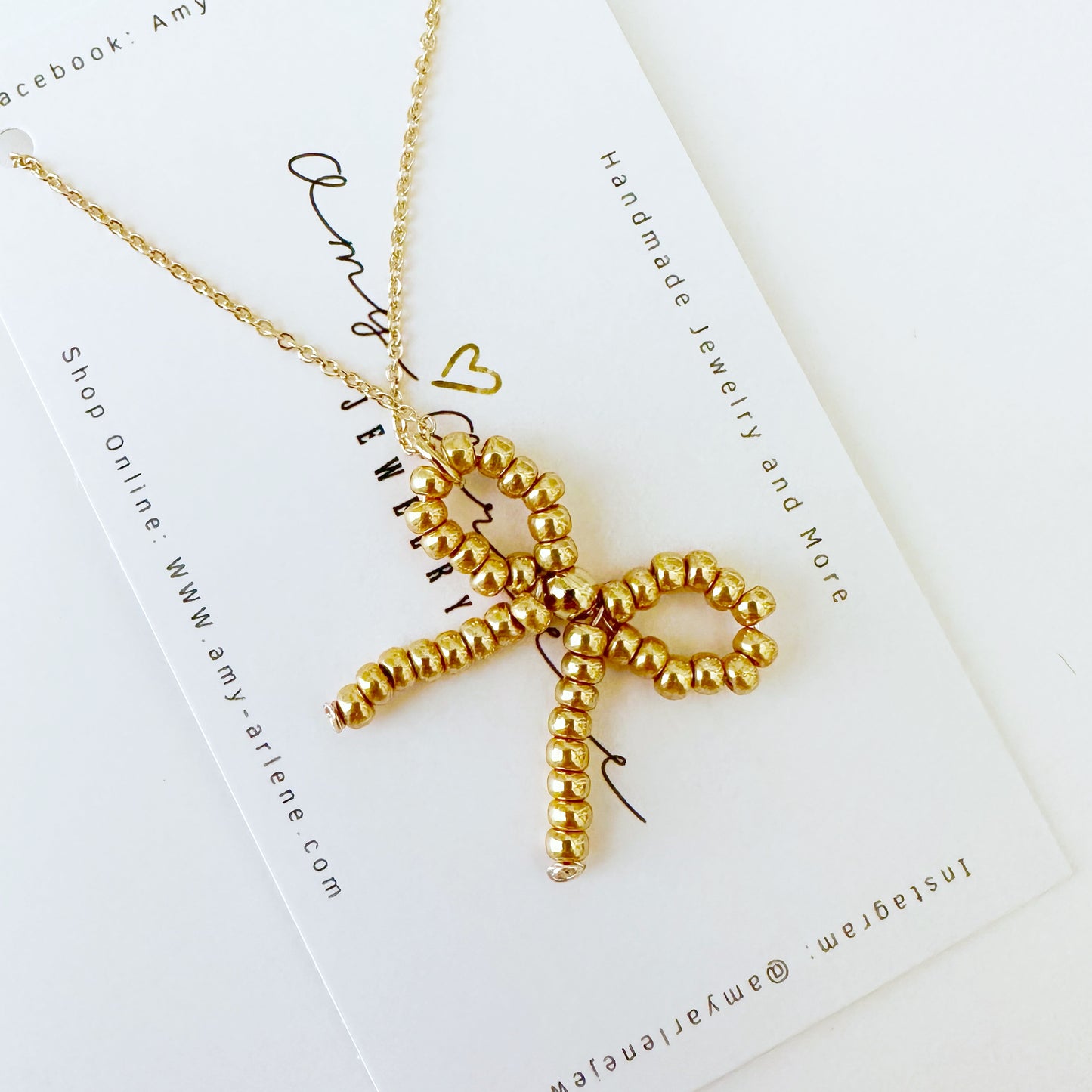 Golden Bow Necklace