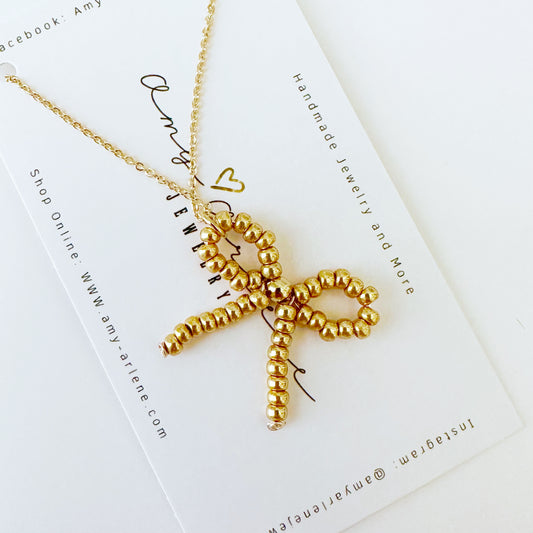 Golden Bow Necklace