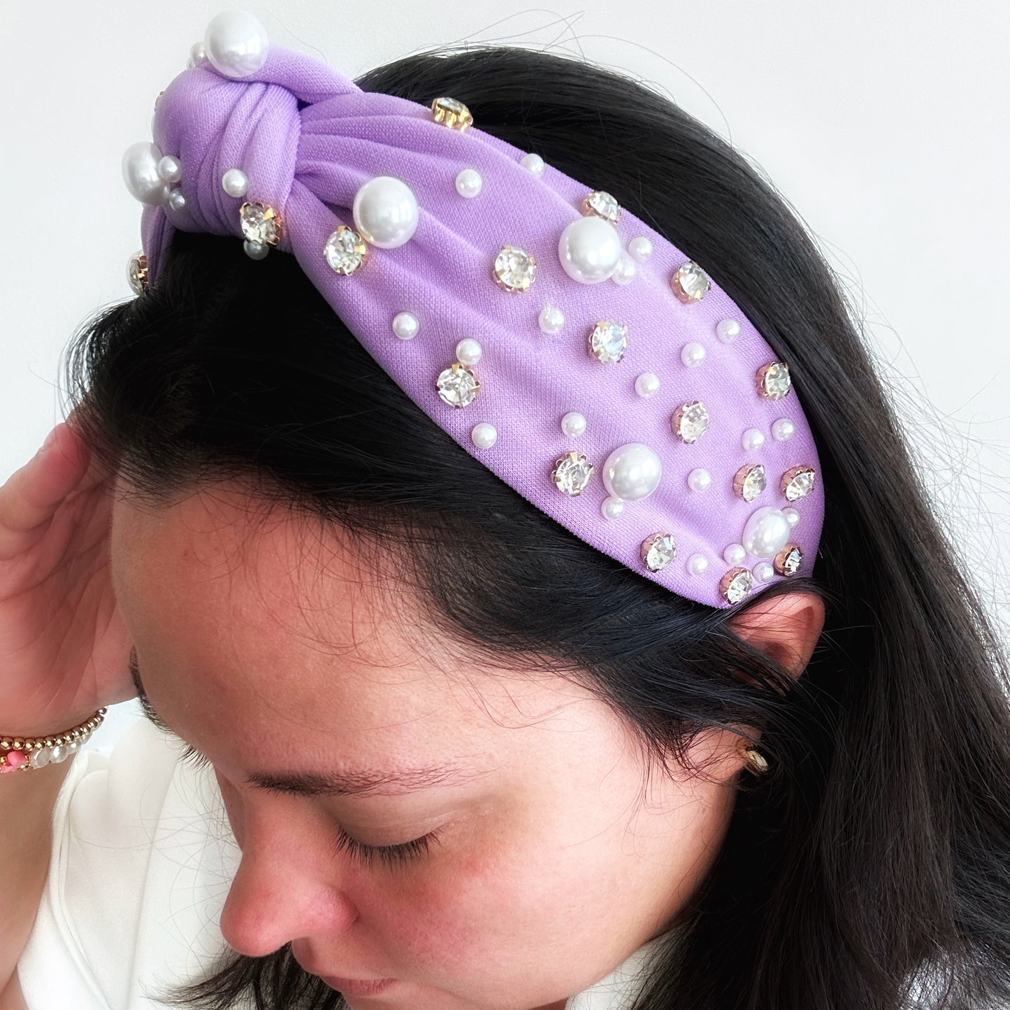 Purple Rhinestone Headband