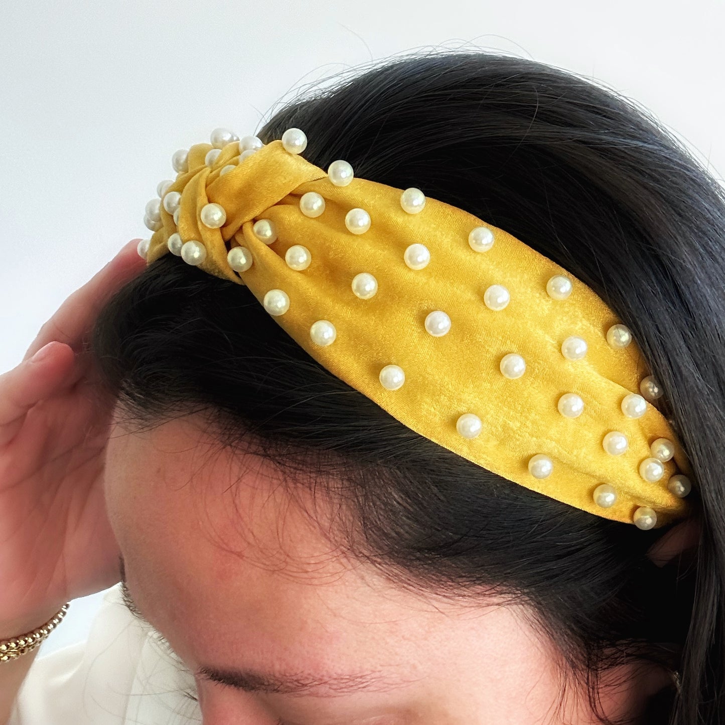 Yellow Pearl Headband
