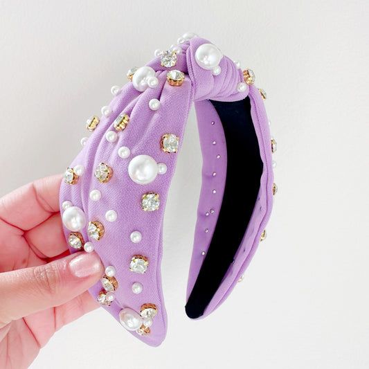 Purple Rhinestone Headband